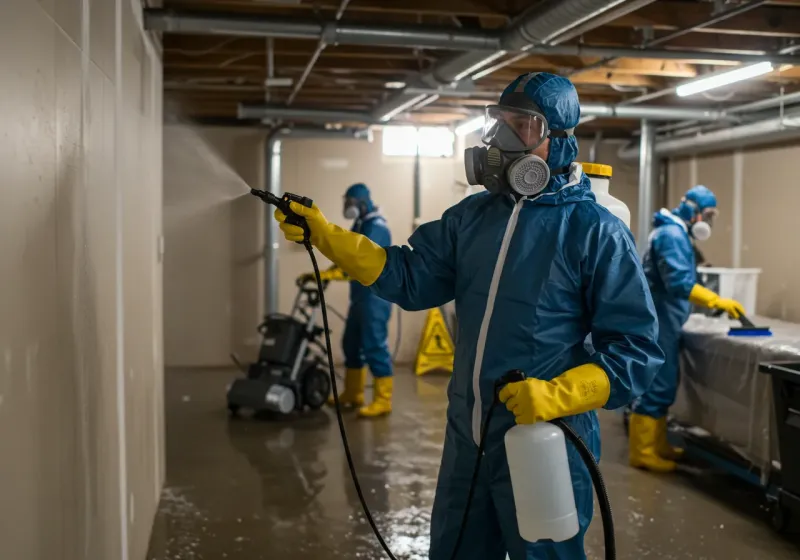 Basement Sanitization and Antimicrobial Treatment process in Sturgis, SD