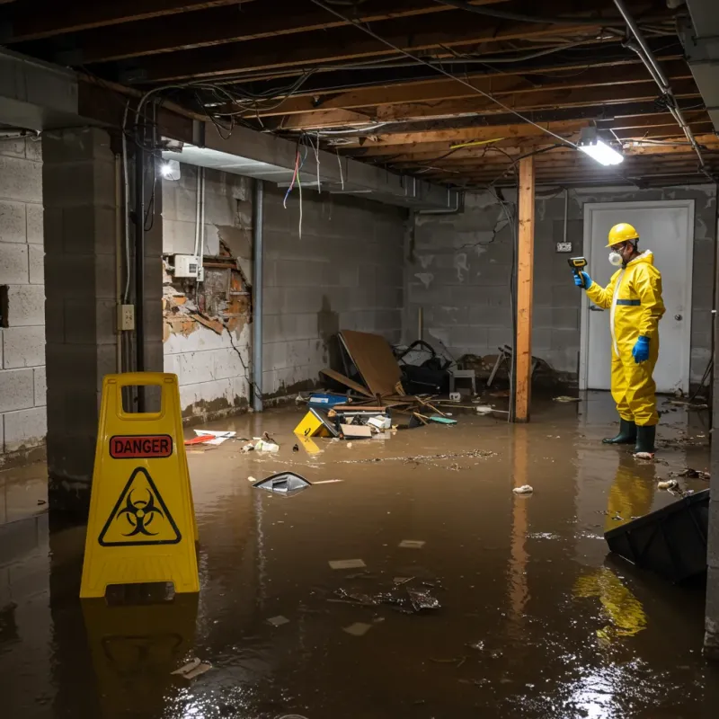 Flooded Basement Electrical Hazard in Sturgis, SD Property