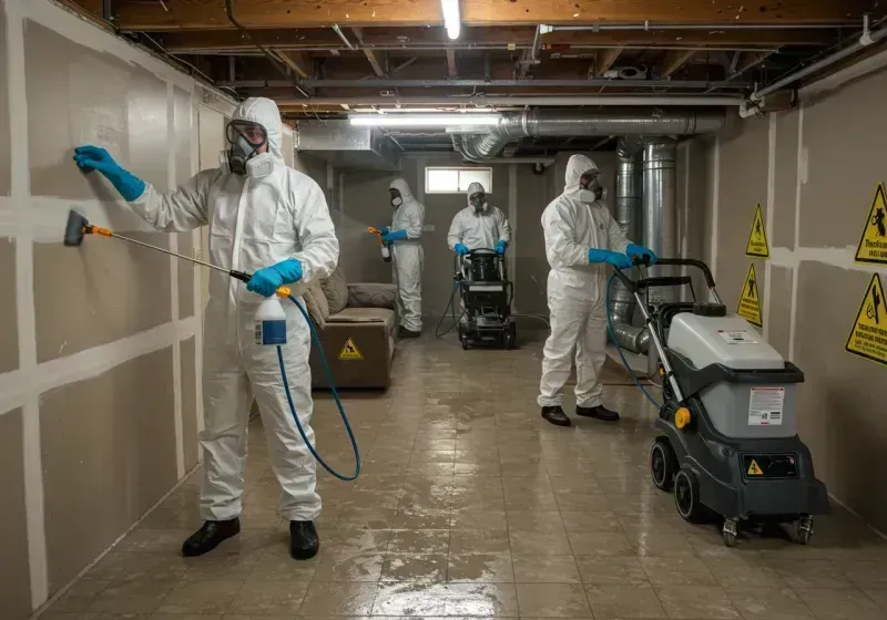 Basement Moisture Removal and Structural Drying process in Sturgis, SD